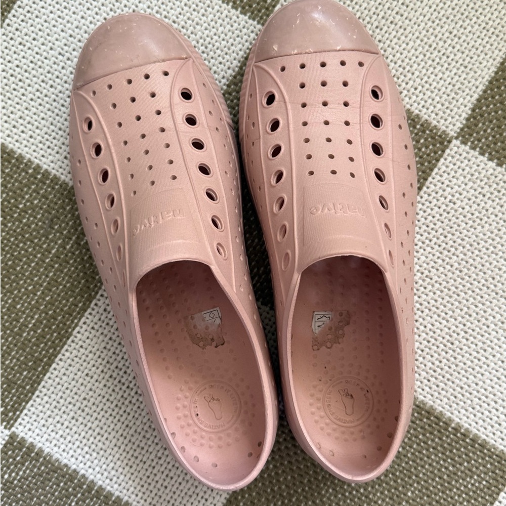 Native Shoes Pink Perforated Mules